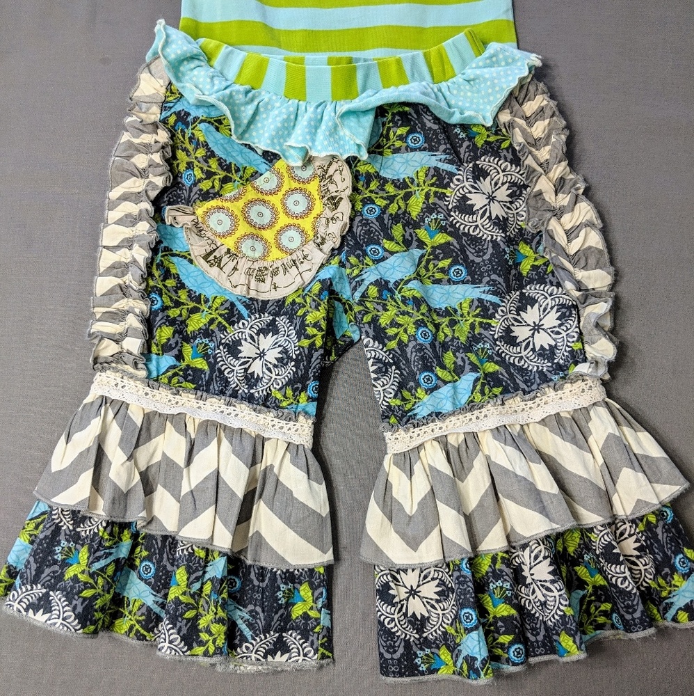 Mustard Pie Ruffle Capris